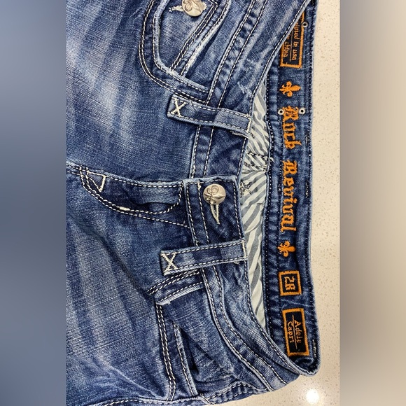 Rock Revival Adele Capri Jeans 28x20 Stretch Denim EUC - Picture 7 of 12